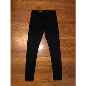 Black High Waisted Skinny AG Jeans